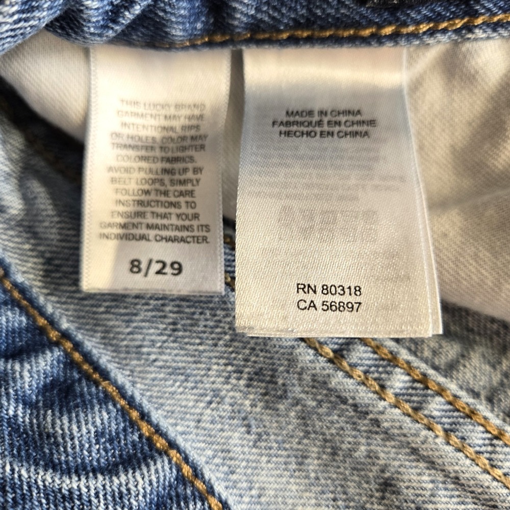 LOT OF 2 Lucky Brand Denim Shorts 90" Midi Size 8/29 - Picture 6 of 10